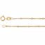 CH228:1000:P 14kt Yellow 1mm Solid Beaded Curb 16" Chain
