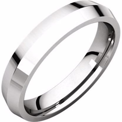 KER12.5:104:P Platinum 4mm Knife Edge Comfort Fit Band