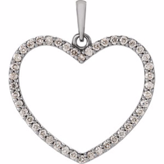 86120:6003:P Platinum 1/3 CTW Diamond Heart Pendant