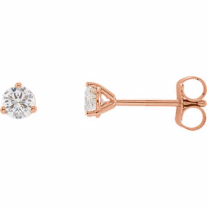 66233:60089:P 14kt Rose 1/3 CTW Diamond Stud Earrings