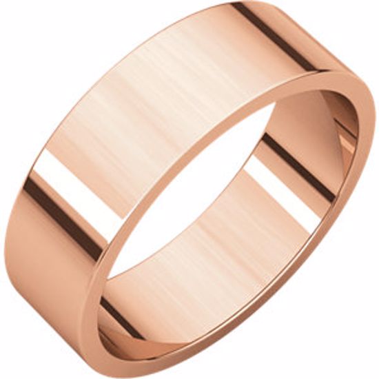 F15:114716:P 14kt Rose 6mm Flat Band