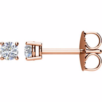 1874:60051:P 14kt Rose 1/5 CTW Diamond Earrings