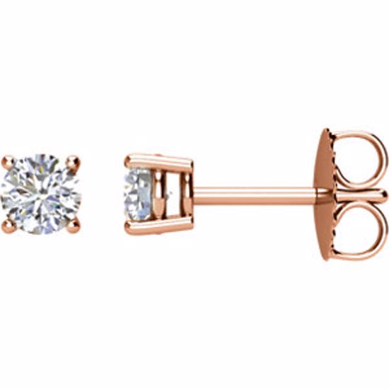 1874:60060:P 14kt Rose 1/2 CTW Diamond Earrings