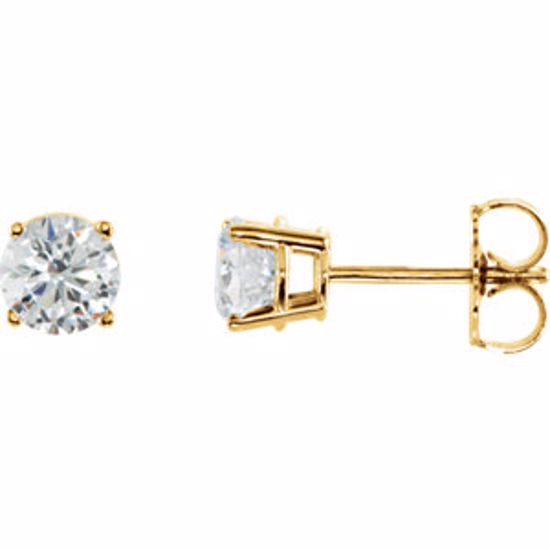 1874:60065:P 14kt Yellow 1 CTW Diamond Earrings