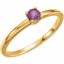 19399:127:P 14kt Yellow Imitation Amethyst "February" Youth Birthstone Ring