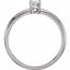 19399:130:P 14kt White Imitation Diamond "April" Youth Birthstone Ring