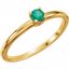 19399:133:P 14kt Yellow Imitation Emerald "May" Youth Birthstone Ring