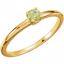 19399:139:P 14kt Yellow Imitation Peridot "August" Youth Birthstone Ring