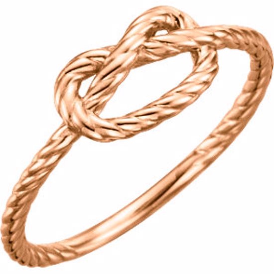 51428:101:P 14kt Yellow Rope Knot Ring