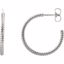 86111:6116:P 14kt Rose 21mm Rope Design Hoop Earrings