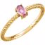 71695:600:P 14kt Yellow Pink Tourmaline Cabochon Ring