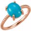 71695:618:P 14kt Rose Turquoise Cabochon Ring