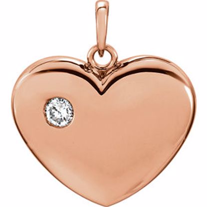 85894:6004:P 14kt Rose 1/10 CTW Diamond Heart Pendant