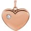 85894:6004:P 14kt Rose 1/10 CTW Diamond Heart Pendant