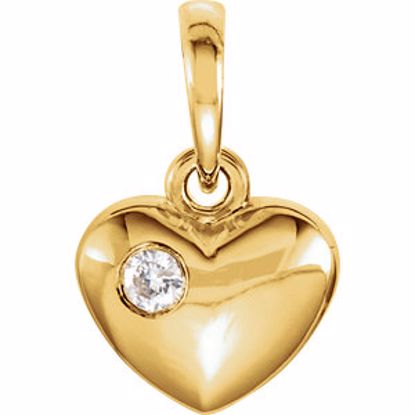 85894:6005:P 14kt Yellow .03 CTW Diamond Heart Pendant