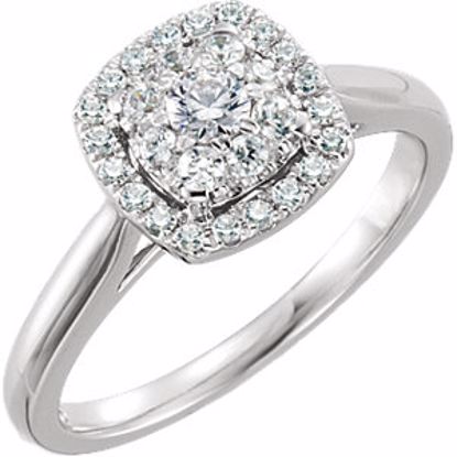 651701:100:P 14kt White 1/2 CTW Diamond Engagement Ring