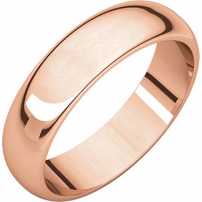 HR7:109:P 10kt Rose 5mm Half Round Band 