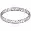 86182:1000:P Sterling Silver 8.8mm Textured Bark Bangle 8" Bracelet 