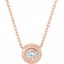 86167:6003:P 14kt Rose 1/10 CTW Diamond Necklace