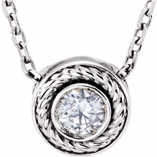 86167:6002:P 14kt White 1/10 CTW Diamond Necklace