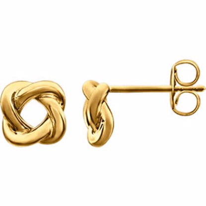 86170:1001:P 14kt Yellow Knot Design Earrings