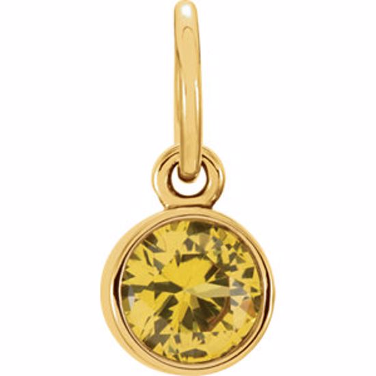 86179:131:P 14kt Yellow Imitation Citrine Birthstone Charm