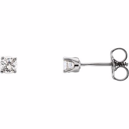 651643:70035:P Sterling Silver Imitation Diamond Youth Earrings