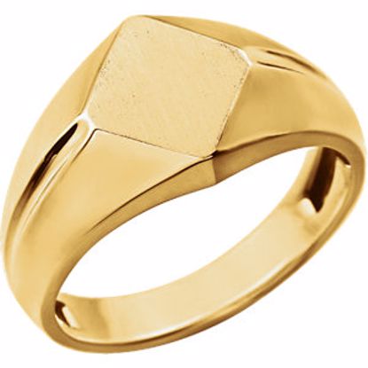 51426:1001:P 14kt Yellow Men's Signet Ring