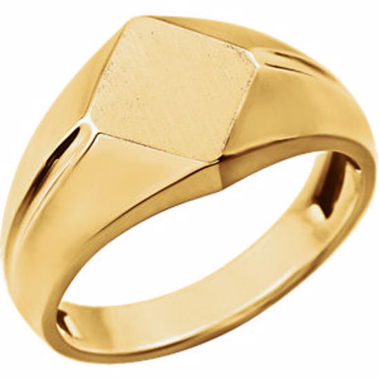 51426:1001:P 14kt Yellow Men's Signet Ring