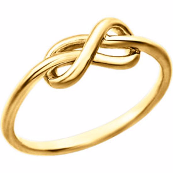 86176:1001:P 14kt Yellow Infinity Inspired Knot Ring 