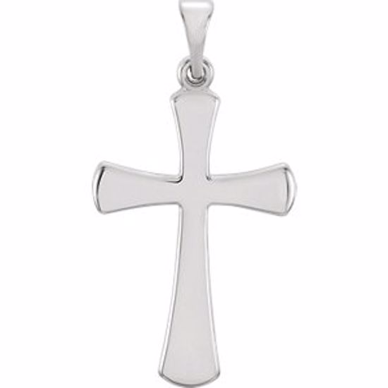 R41276:3054291:P Platinum 21x14mm Cross Pendant