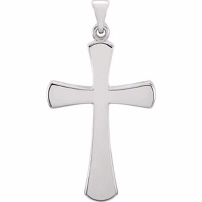 R41276:3054292:P Platinum 28.5x19mm Cross Pendant