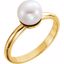 6470:6004:P 14kt Yellow 7.5-8mm Freshwater Cultured Pearl Ring