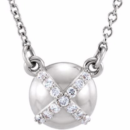 86195:6002:P Platinum .07 CTW Diamond 16.4" Necklace