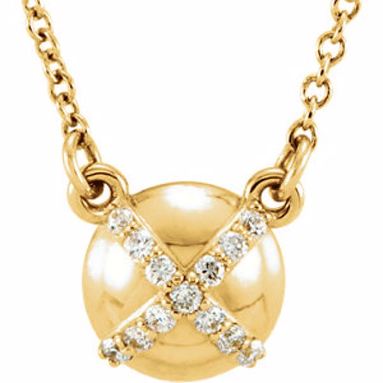 86195:6000:P 14kt Yellow .07 CTW Diamond 16.4" Necklace