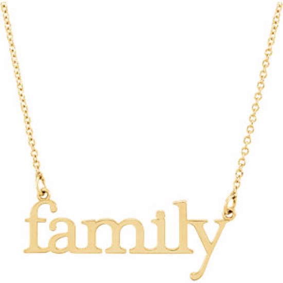 86203:6000:P 14kt Yellow "Family" 17.25" Necklace