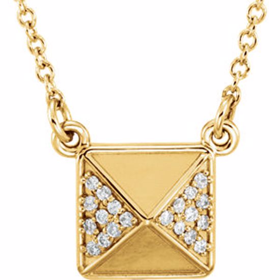 86198:6000:P 14kt Yellow .05 CTW Diamond 16.5" Necklace