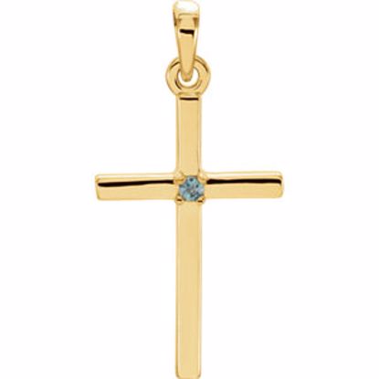R42326:6028:P 14kt Yellow Alexandrite Cross 22.65x11.4mm Pendant