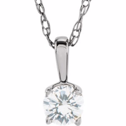 28393:70061:P 14kt White 1/10 CTW Diamond 14" Necklace