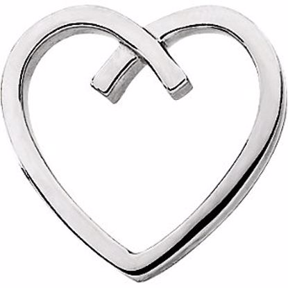 82988:1000:P Sterling Silver Heart Chain Slide