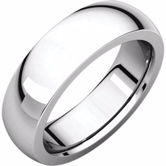 IRH11:203741:P Sterling Silver 6 mm Heavy comfort Fit Band