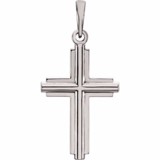 R42333:1003:P 14kt Rose Cross Pendant