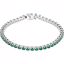 651742:60006:P 14kt White Emerald Line Bracelet