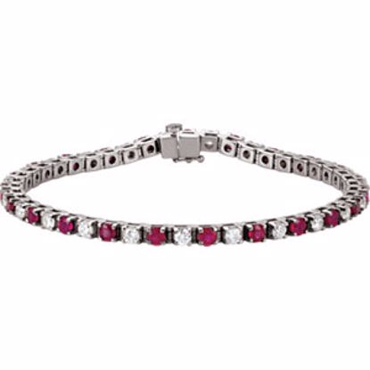 62076:60000:P Platinum Ruby & 2 3/8 CTW Diamond 7.25" Bracelet