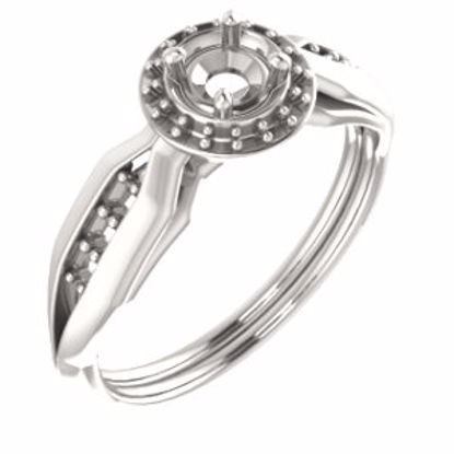 71742:110:P Continuum Sterling Silver  4.1mm Round Ring Mounting