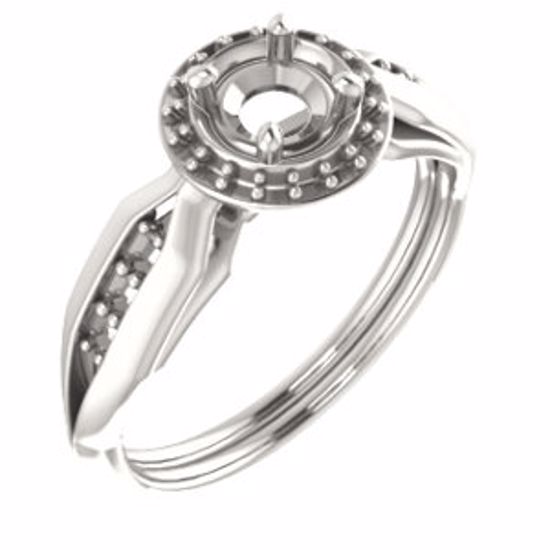 71742:141:P Continuum Sterling Silver  4.8mm Round Ring Mounting