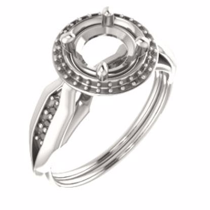 71742:231:P Continuum Sterling Silver  7mm Round Ring Mounting