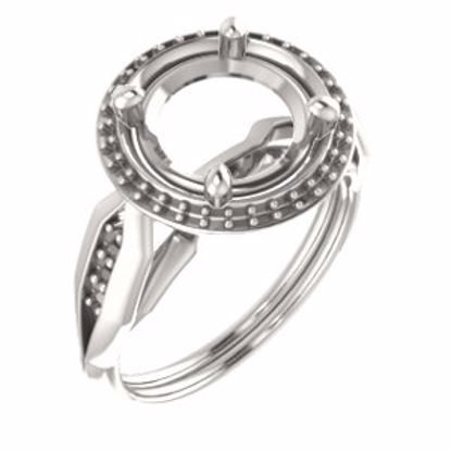 71742:321:P Continuum Sterling Silver  9.4mm Round Ring Mounting