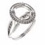 71742:424:P 18kt White  11x9mm Oval Ring Mounting