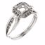 71742:587:P 14kt X1 White  5mm Asscher Ring Mounting